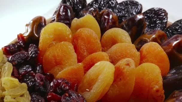 Fruits secs abricot, raisins secs, dattes, canneberge 4 — Video