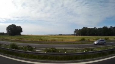 Alman manzaralarının otobüs penceresinden görüntüle