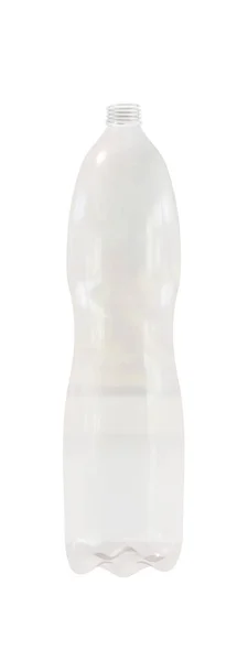 Üres műanyag palack, fehér háttér 3D renderelés — Stock Fotó