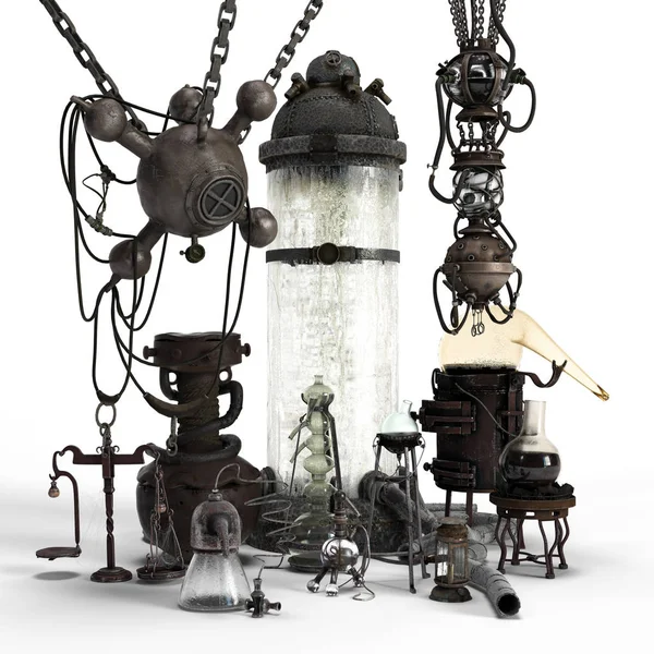 Steampunk utrustning 3d rendering illustration — Stockfoto