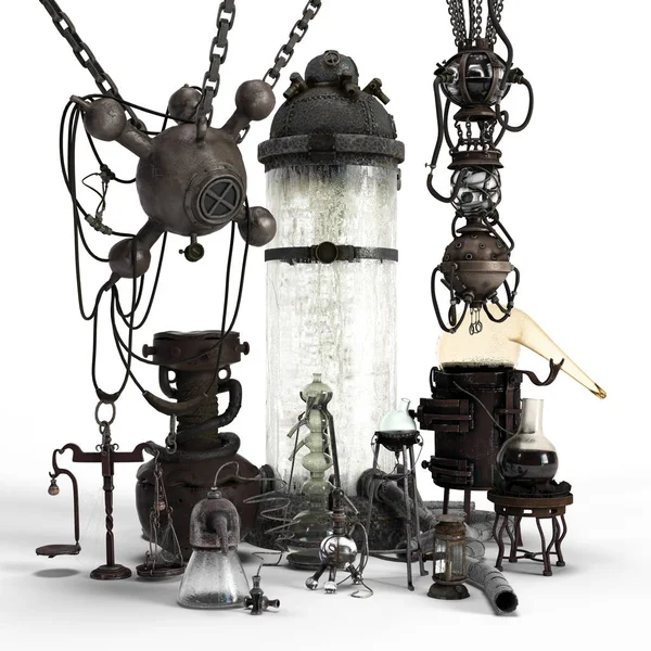 Steampunk attrezzature 3d rendering illustrazione — Foto Stock