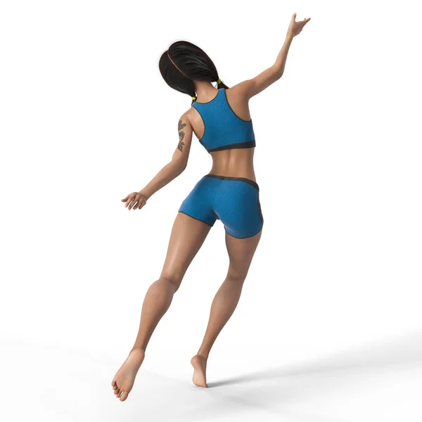 Dancing Girl 3D rendering Royaltyfria Stockbilder