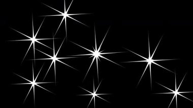 Parıldayan ışık, parıldayan yıldız döngüsü animasyonu, hareket özeti, Bokeh festivali konsepti