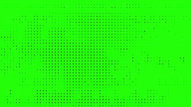 yeşil ekran yarım ton noktalı doku soyut arkaplan döngüsü canlandırma, ızgara ve noktalar arkaplan