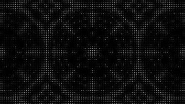 soyut animasyon yarım ton noktalı retro teknoloji arka planı, rastgele noktalar ve ızgaralar, 3d canlandırma canlandırma arkaplanı