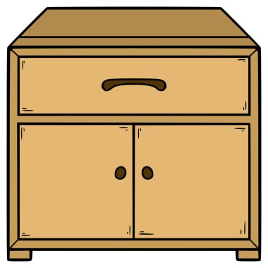 Çekmece çizimi el izole vektörü