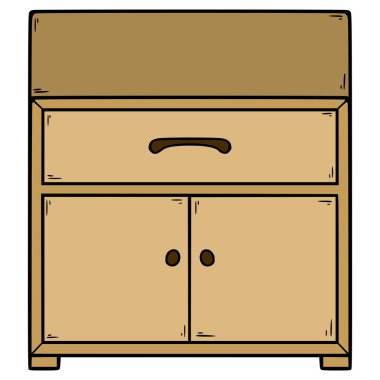 Çekmece çizimi el izole vektörü
