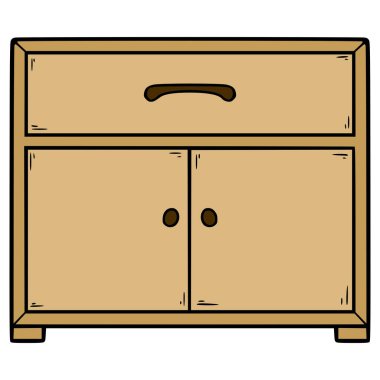 Çekmece çizimi el izole vektörü