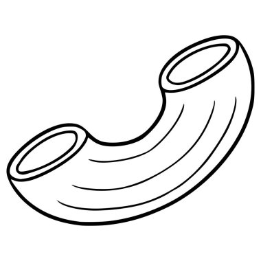 İtalyan makarna illüstrasyon ana hatları vektörü