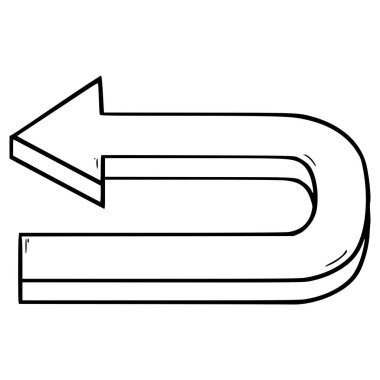 arka düğme resmetme el çizimi dış hat vektörü