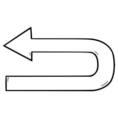 arka düğme resmetme el çizimi dış hat vektörü