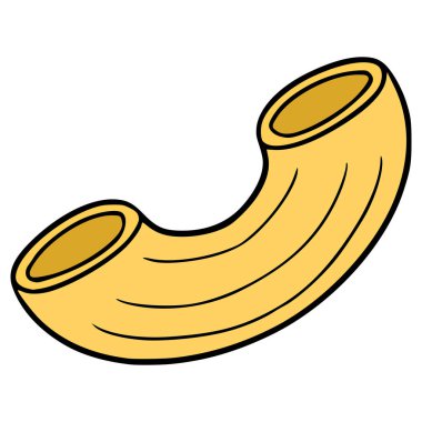 İtalyan makarna çizimi elle izole edilmiş vektör