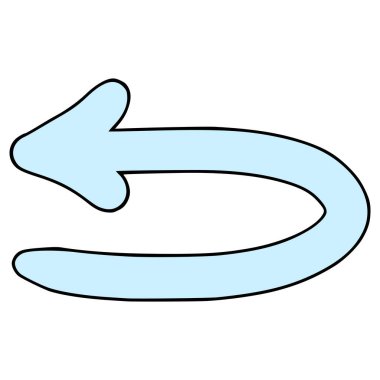 arka tuş simgesi resimleme elle izole edilmiş vektörü çizdi