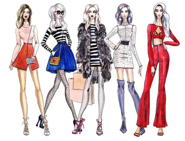 resimde moda kızlar. alışveriş. moda