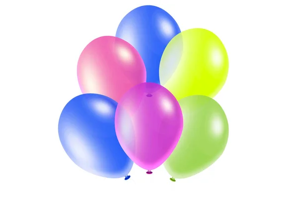 Üç renkli balon.