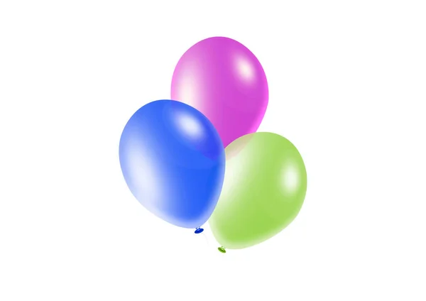 Üç renkli balon.