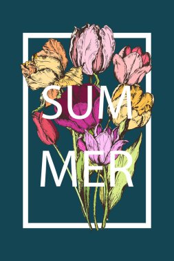 Arka plan kitabe yaz çiçek. Vektör çizim. Elle çizilmiş