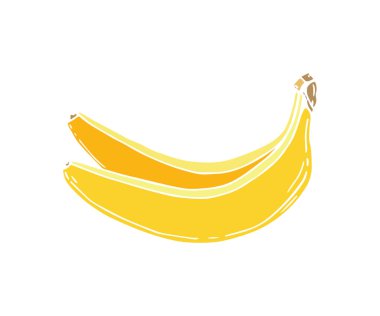 Beyaz arka plan üzerinde izole muz. Yaz meyve sağlıklı yaşam için.