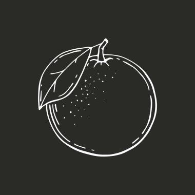 Doodle stili simgeler vektör çizim tasarım için turuncu. Elle çizilmiş