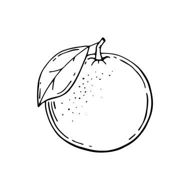 Doodle stili simgeler vektör çizim tasarım için turuncu. Elle çizilmiş