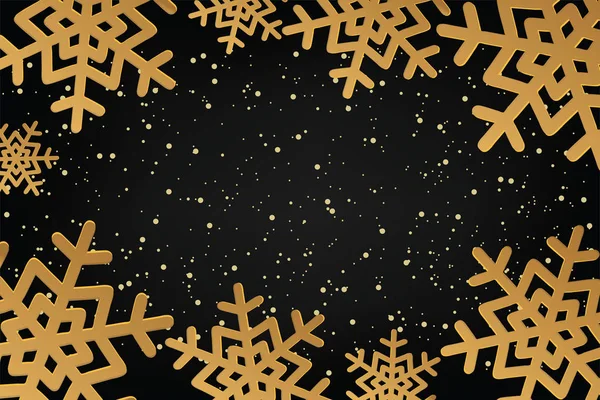 Χριστούγεννα Και Πρωτοχρονιά Φόντο Χριστούγεννα Νιφάδες Χιονιού Σκούρο Φόντο Καλά — Διανυσματικό Αρχείο