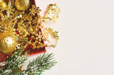 Noel dekorasyonu. Metin için boş alan