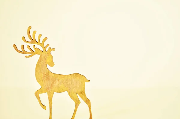 圣诞节背景与鹿剪影 — 图库照片