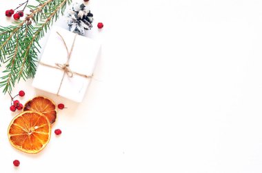 Noel kompozisyon. Düz yatıyordu, en iyi görünüm, kopya alanı