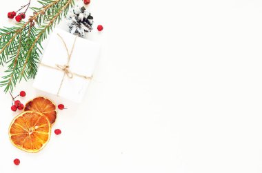 Noel kompozisyon. Düz yatıyordu, en iyi görünüm, kopya alanı