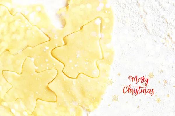 Feliz Natal Fazer Biscoitos Gengibre Para Natal — Fotografia de Stock