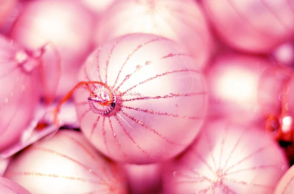 Adornos Navideños Bauble Tarjeta Felicitación Tradicional Navidad Para Temporada Navideña —  Fotos de Stock