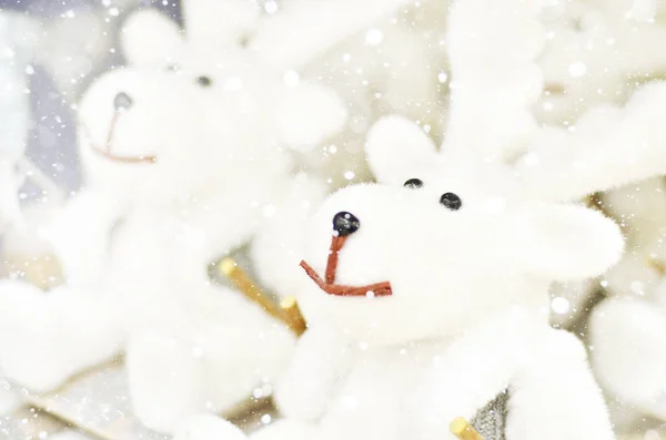 鹿的圣诞装饰 毛绒玩具 — 图库照片