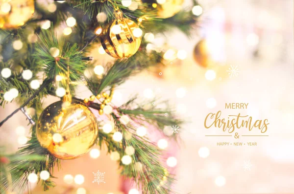Prettige Kerstdagen Gelukkig Nieuwjaar Kerstboom Achtergrond — Stockfoto
