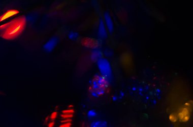 ufuk ışık bokeh Noel ışık ağacı, mutlu yeni yıl ve Noel tatil arka plan