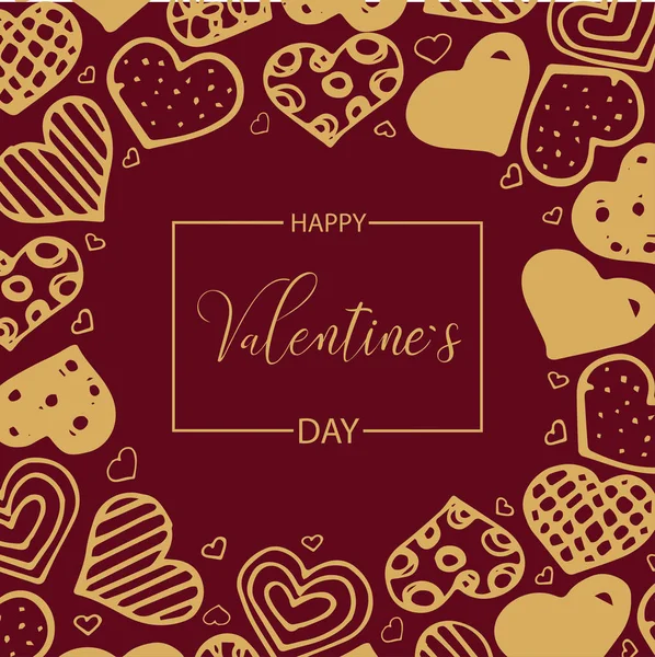 Днем Святого Валентина Открытка День Святого Валентина — стоковый вектор