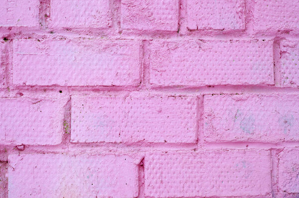 абстрактный розовый грубый гранж кирпичной стены фона
