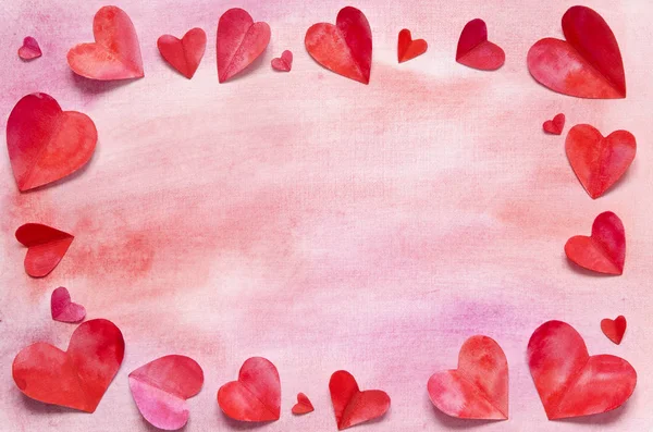 Corações Aquarela Fundo Conceito Amor Para Dia Mãe Dia Dos — Fotografia de Stock