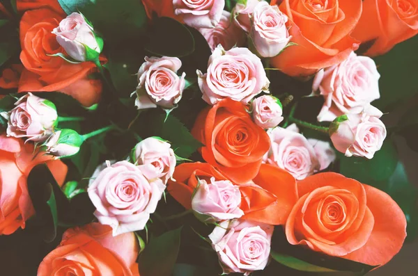 花の花束 バラの成分 はがきの背景 イメージ — ストック写真