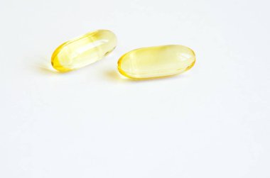 Omega 3 balık yağı kapsülleri. Sağlık kavramı. Kopyalama alanı.