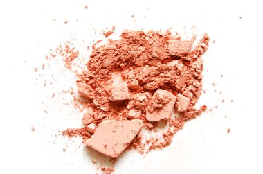 Mercan göz farı ve allık beyaz backgroun izole