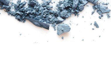 Göz farı kozmetik tozu dağınık. Moda ve güzellik endüstrisi kavramı. Kopya Alanı. - Resim