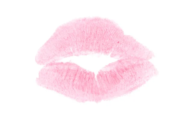Isolieren Des Lippenabdrucks Auf Weißem Hintergrund Bild — Stockfoto