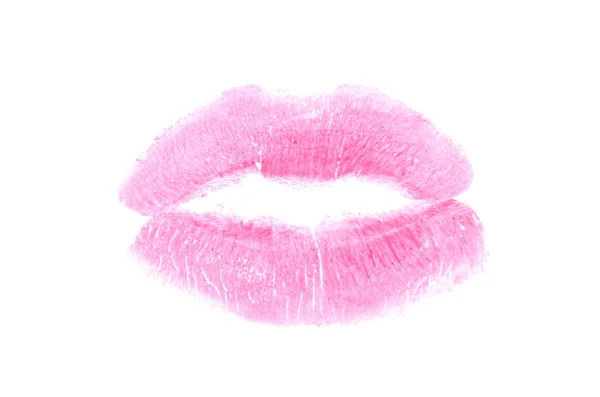 Isolieren Des Lippenabdrucks Auf Weißem Hintergrund Bild — Stockfoto