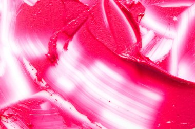 Ruj lekesi doku örneği. Soyut pembe boya fırçası ve fırça darbeleri. - Görüntü