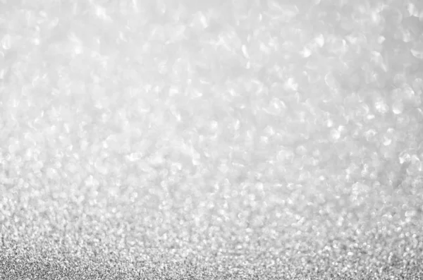 Zilveren Glitter Bokeh Achtergrond Feestelijk Concept Image — Stockfoto