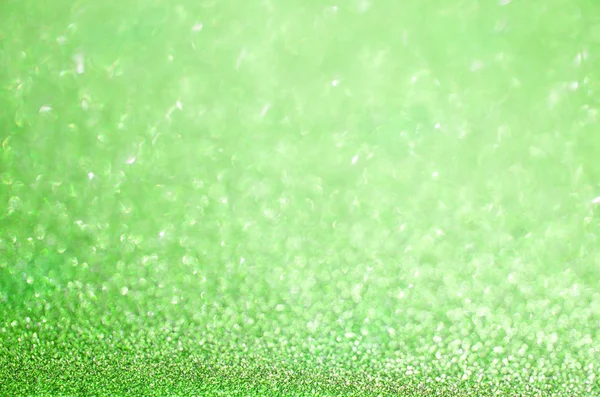 Fundo Bokeh Glitter Verde Conceito Festivo Imagem — Fotografia de Stock