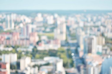 Yukarıdan backround bulanık şehir görünümü. - Resim