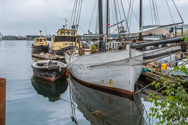 Antiguo Puerto Deportivo Pesca Refshaleoen Puerto Copenhague Dinamarca Octubre 2018 — Foto de Stock