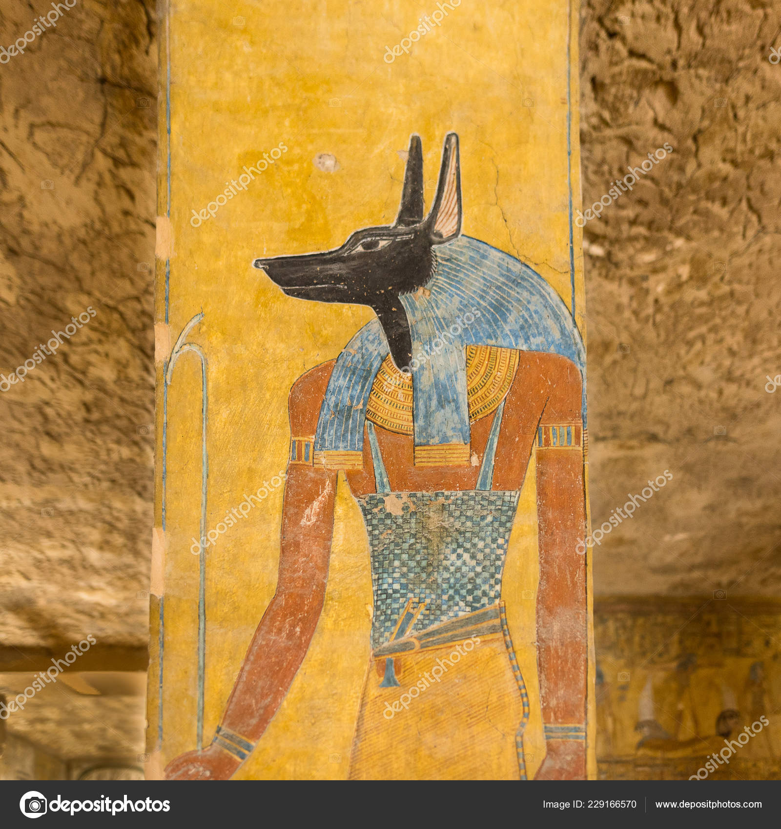 エジプトの神アヌビスは 死化粧師の保護者だった Tausert Setnakht エジプト 2018 —  ストック編集用写真©stig.alenas@gmail.com#229166570, image size:1600x1700