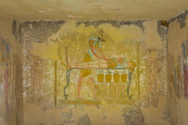Mısır Tanrı Anubis, dile, Kv-14, Tausert ve Setnakht Krallar Vadisi, Luxor, Mısır, 21 Ekim 2018 yılında Türbesi resim